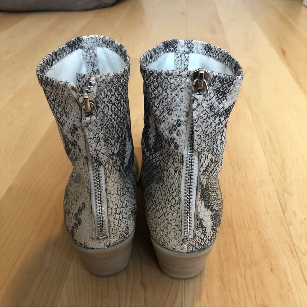 Dolce Vita Snake Print Ankle Boots - Picture 6 of 6